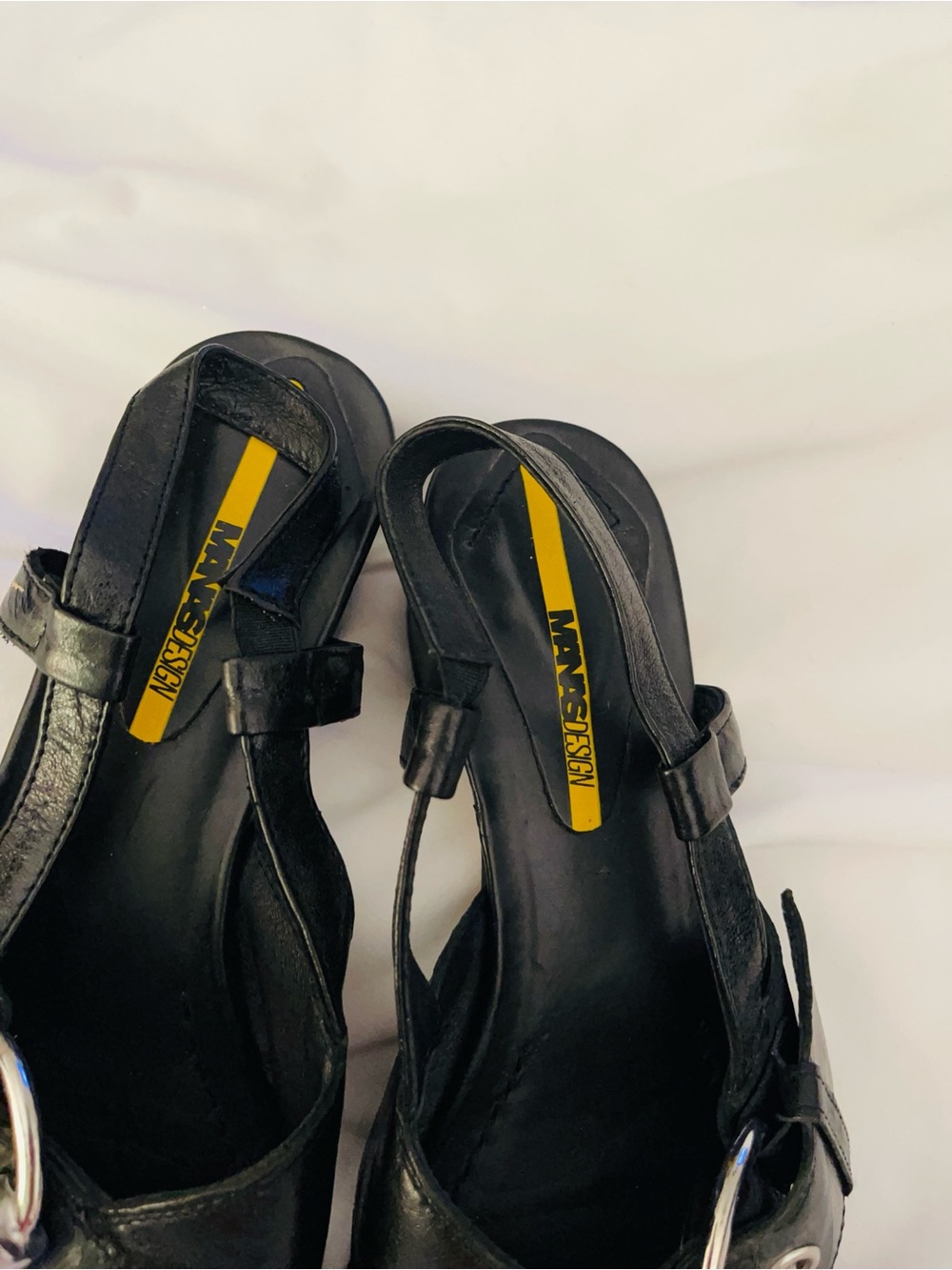 Black Strappy Heel Sandal